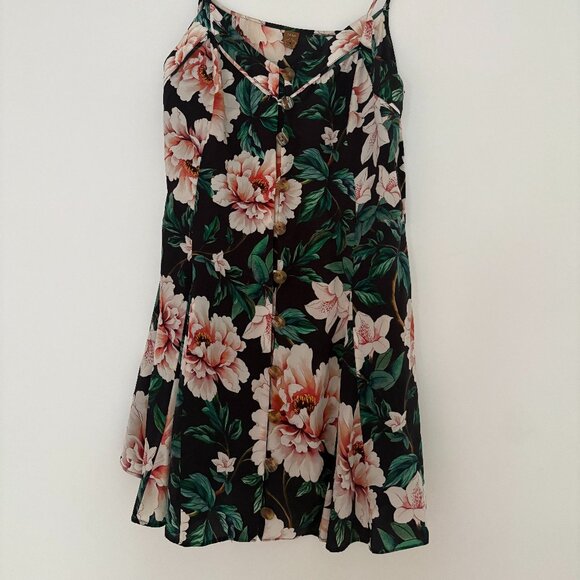 FARM RIO 100% Silk flower mini dress - Picture 2 of 4